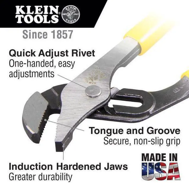 Alt view image 3 of 4 - KLEIN TOOLS D502-12 Pump Pliers, 12-Inch