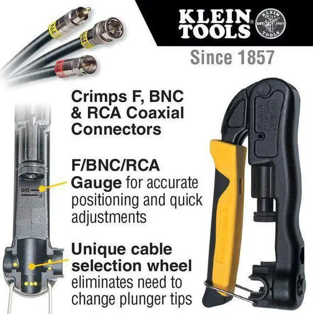 Alt view image 17 of 17 - Klein Tools VDV211-063 Multi-Connector Compression Crimper-Lateral