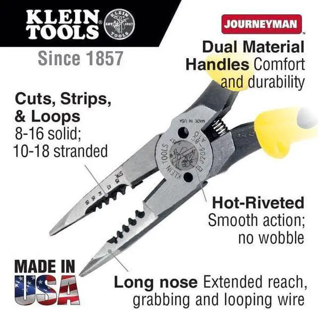 Alt view image 12 of 13 - Klein Tools All Purpose Pliers J2068C Unit: EACH