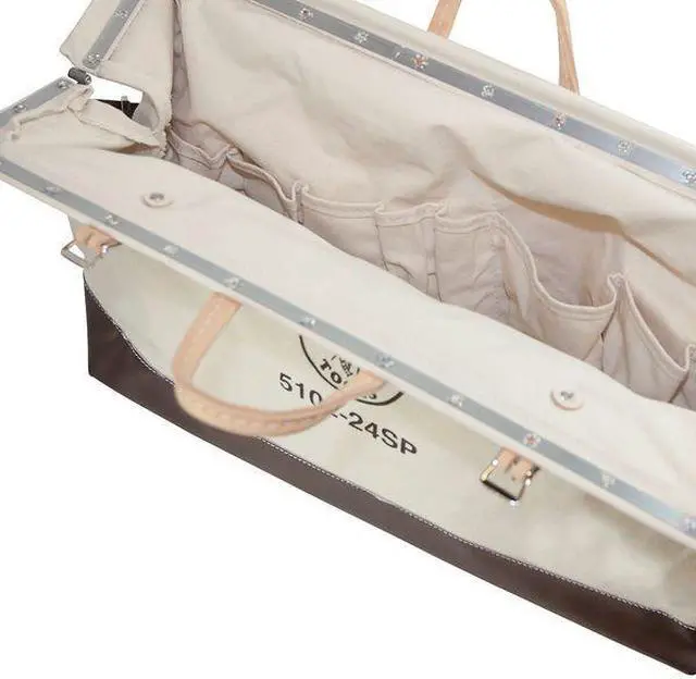 Alt view image 6 of 14 - KLEIN TOOLS 5102-24SP Tool Bag, Brown, Canvas, 17 Pockets