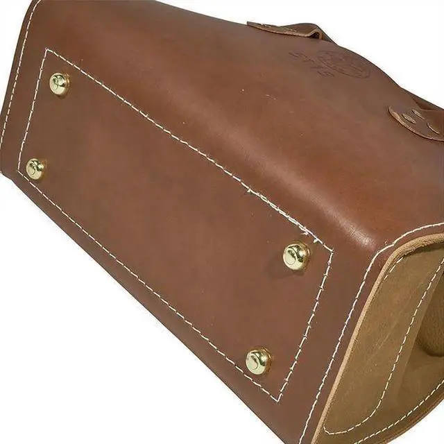 Alt view image 4 of 7 - KLEIN TOOLS 5115 Tool Tote, Brown, Leather, 0 Pockets