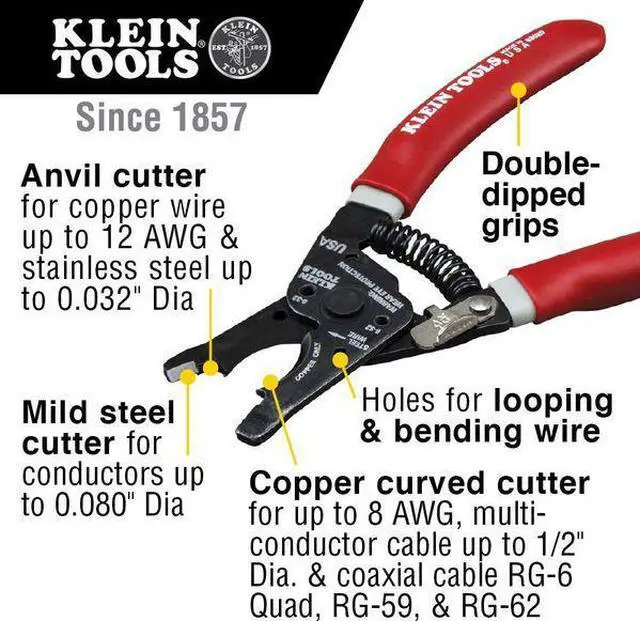 Alt view image 6 of 10 - KLEIN 63020 Kurve AWG Coaxial Multi Cable Cutter