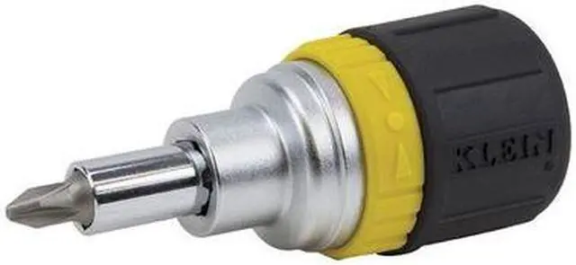 Alt view image 4 of 6 - Klein 6-in-1 Stubby Ratcheting Screwdriver 32593
