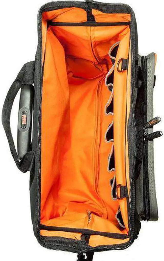 Alt view image 16 of 16 - Klein Tools - 55452RTB - Klein Tools Tradesman Pro Carrying Case (Roller) for Tools - Metal Frame, 600D Ballistic Weave - Handle - 14 Height x 19 Width x 12.5 Depth