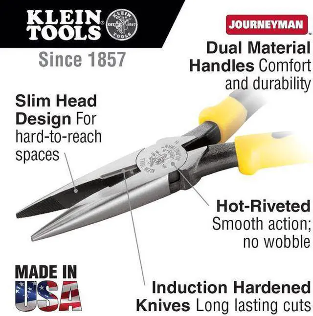 Alt view image 6 of 9 - 72111-3 Journeyman Longnose Pliers