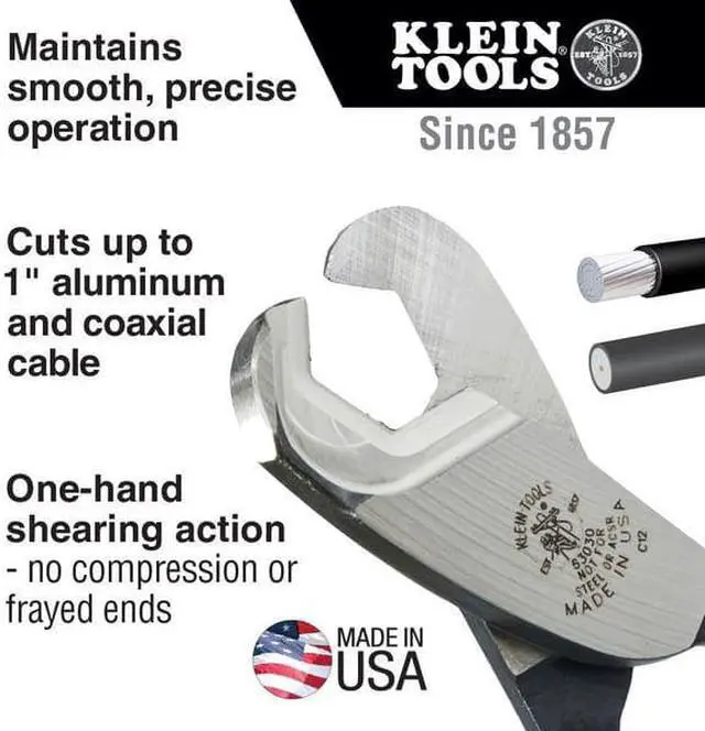 Alt view image 4 of 7 - KLEIN TOOLS 63030 Coaxial Cable Cutter,Shear Cut,8-1/4 In