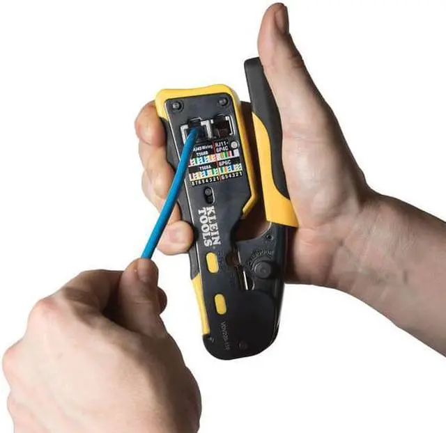Alt view image 20 of 20 - KLEIN TOOLS VDV226-110 6 3/32 in Ratchet Crimper CAT3, CAT6/6A