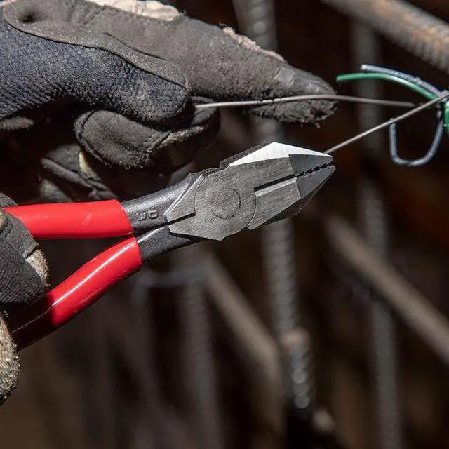Alt view image 5 of 8 - Klein Tools Ironworkers Pliers W/Aggressive Knurl'