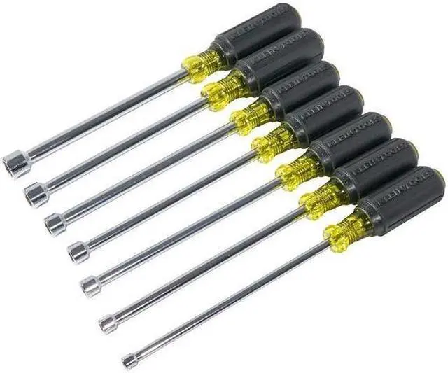 Alt view image 2 of 7 - KLEIN TOOLS 647M Nut Driver Set, Magnetic Nut Drivers, 6-Inch Shafts, 7-Piece