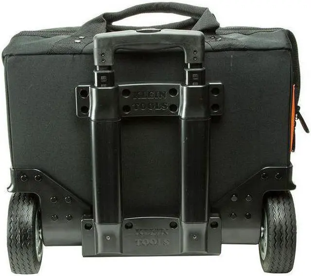 Alt view image 13 of 16 - Klein Tools - 55452RTB - Klein Tools Tradesman Pro Carrying Case (Roller) for Tools - Metal Frame, 600D Ballistic Weave - Handle - 14 Height x 19 Width x 12.5 Depth