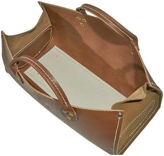 Alt view image 6 of 7 - KLEIN TOOLS 5115 Tool Tote, Brown, Leather, 0 Pockets