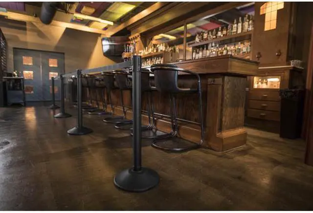 Alt view image 8 of 8 - US WEIGHT U2000 Barrier Post with Belt,HDPE,Black,PR