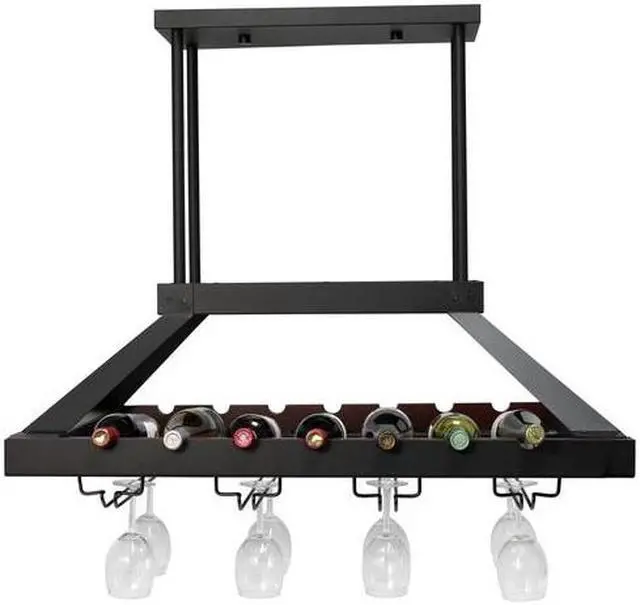 Alt view image 11 of 17 - Elegant Designs 2 Light LED Overhead Wine Rack, Oil Rubbed Bronze