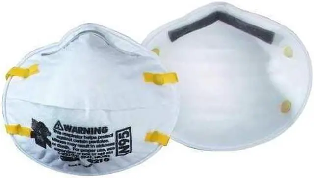 Alt view image 2 of 7 - 3M 8246 Disposable Respirator, Nuisance Acid Gas, R95, Molded, Dual,