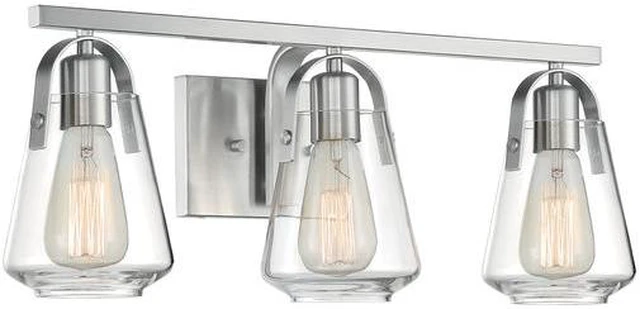 Alt view image 2 of 4 - NUVO 60/7113 Fixture, Vanity, 3-Light, Incandescent, 60W, 120V, A19, Medium