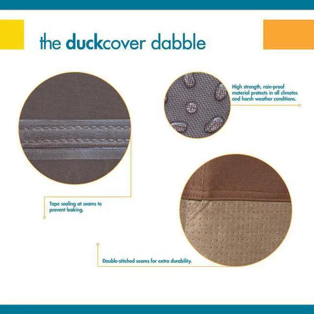 Alt view image 6 of 7 - DUCK COVERS UCS826258 Ultimate Brown Patio Canopy Swing Cover, 80"W x 60"D x