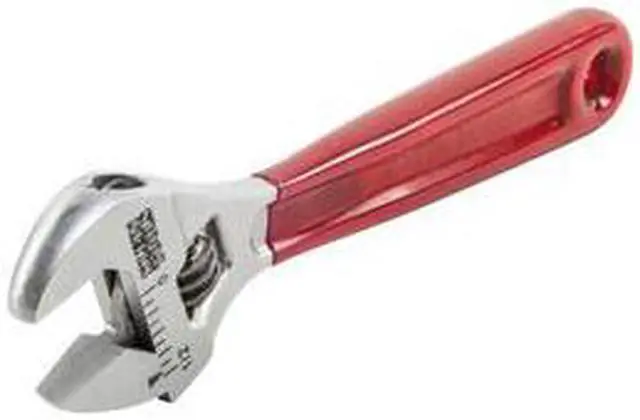 Alt view image 4 of 9 - Klein Tools Adj. Wrench, 4", 1/2" Cap., Chrome Full Polish Chrome  Steel  D506-4