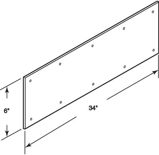 Alt view image 5 of 6 - Prime-Line Products J 4702 Door Kick Plate 1/32-inch x 34-Inch x 6-Inch Satin Aluminum