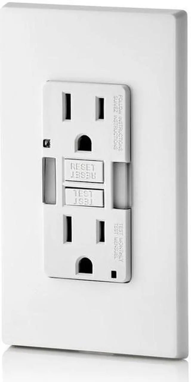 Alt view image 2 of 5 - LEVITON GFNL1-W GFCI Receptacle, 15A, 125Vac, 5-15R, White