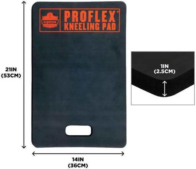 Alt view image 10 of 15 - Ergodyne 18380 Compact Kneeling Pad, Black - 14"x21"