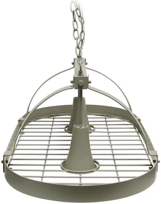Alt view image 11 of 20 - Elegant Designs Slate Gray 2 Light Kitchen Pot Rack with Downlights