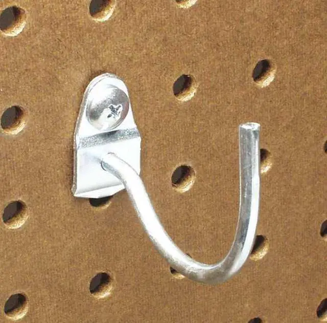 Alt view image 8 of 8 - Triton Products 75200 2.25 In. Curved 2 In. I.D. Zinc Plated Steel Pegboard Hook for DuraBoard, 10 Pack