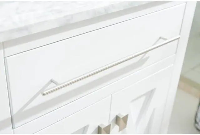 Alt view image 5 of 10 - Wimbledon - 24 - White Cabinet + Black Wood Marble Countertop