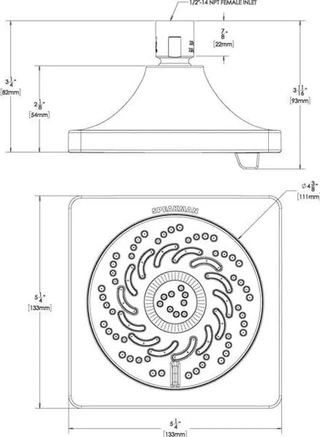 Alt view image 4 of 4 - SPEAKMAN S-5001-E15 Kubos S-5001-E15 Exhilaration Shower Head