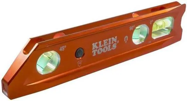 Alt view image 8 of 12 - Klein Tools 935RBLT Lighted Torpedo Billet Level, REM