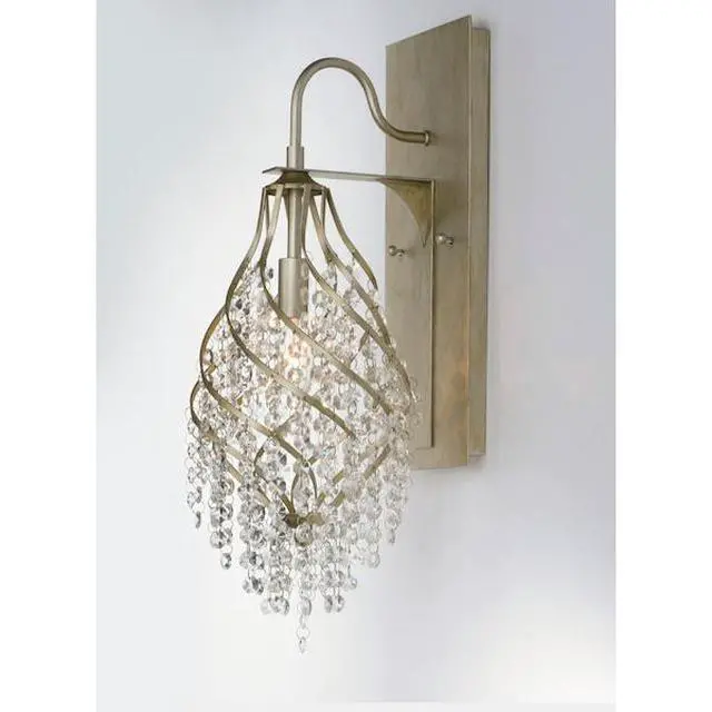 Alt view image 3 of 3 - Maxim 22001BCGS Twirl 1-Light Wall Sconce, Golden Silver