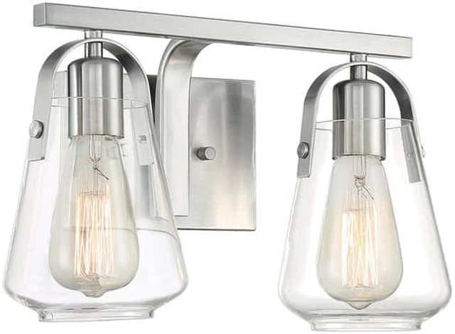 Alt view image 2 of 4 - NUVO 60/7112 Fixture, Vanity, 2-Light, Incandescent, 60W, 120V, A19, Medium