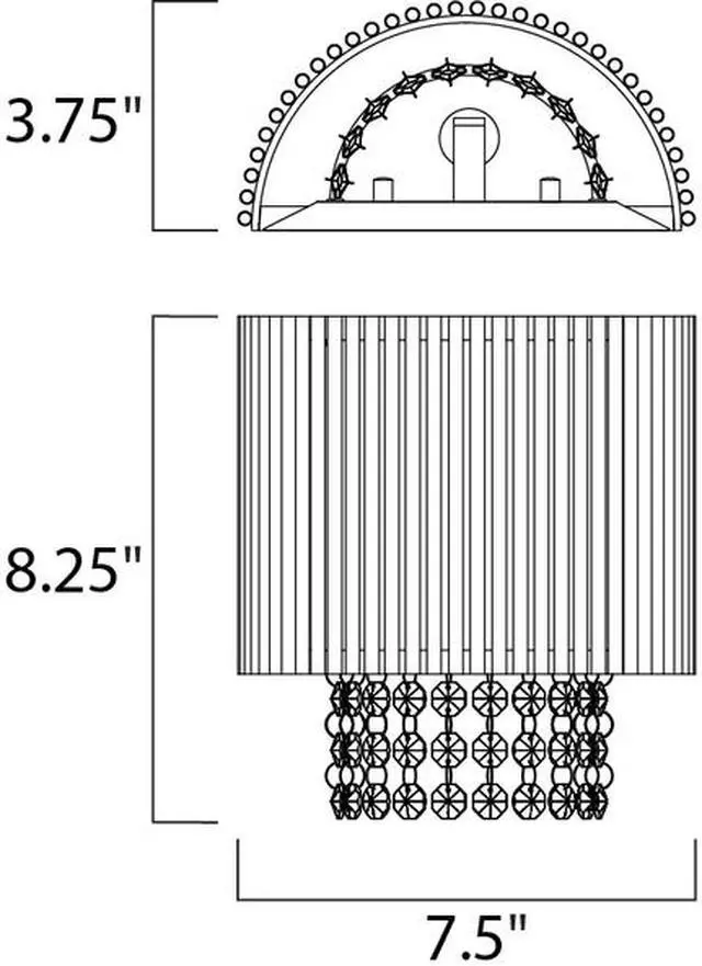 Alt view image 2 of 2 - ET2 E23130-10PC Spiral 1-Light 7.5" Wide Polished Chrome Wall Sconce