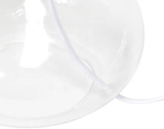 Alt view image 9 of 15 - Simple Designs Glass Raindrop Table Lamp with Fabric Shade, Clear with White Shade