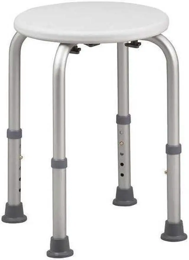 Alt view image 2 of 3 - HEALTHSMART 522-9801-1900 Smooth Shower Stool, 12-1/2" L, Aluminum,