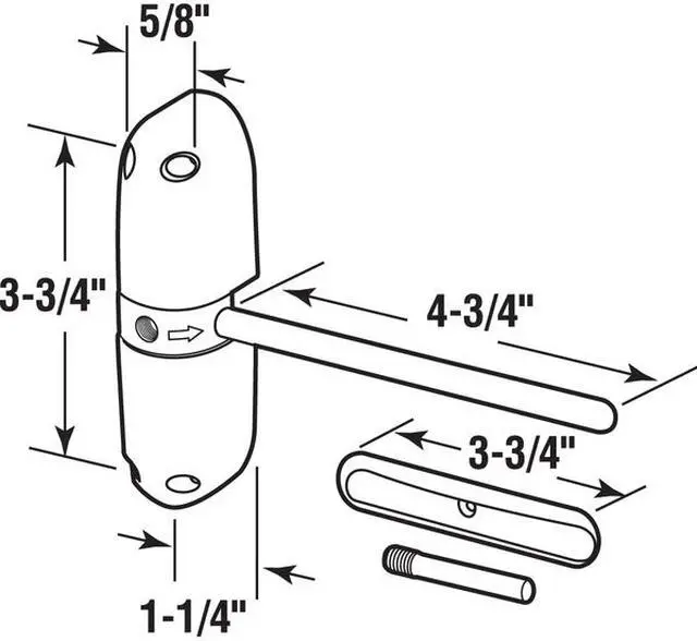 Alt view image 9 of 10 - Prime-Line Gibcloser White Safety Spring Door Closer KC10HD
