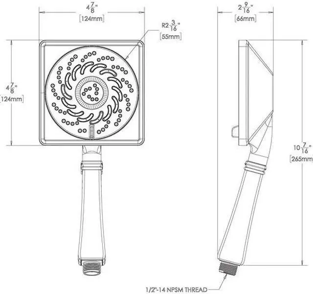 Alt view image 4 of 4 - SPEAKMAN VS-5002-MB-E15 Rainier VS-5002-MB-E15 Exhilaration Hand Held Shower