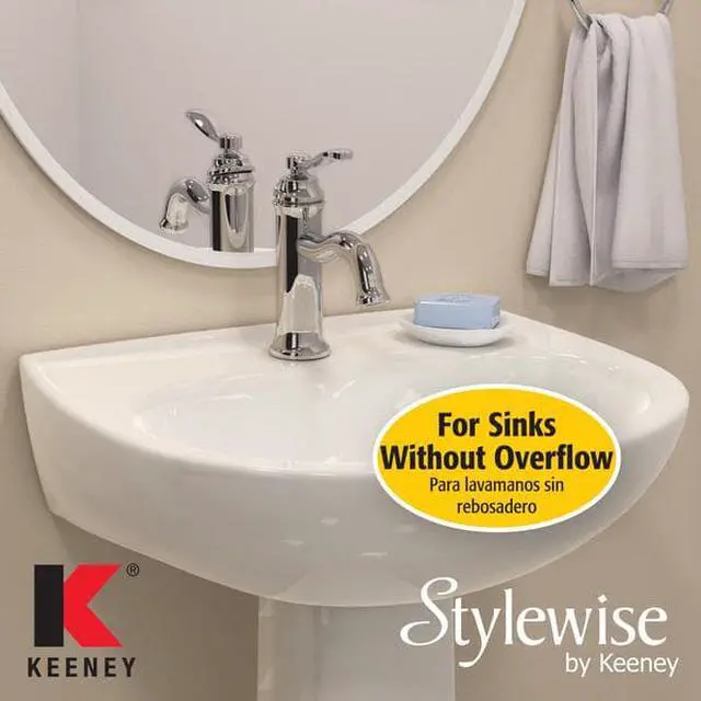 Alt view image 6 of 6 - keeney 1686kdsbn vessel bathroom sink pop up drain, push control, brushed nickel