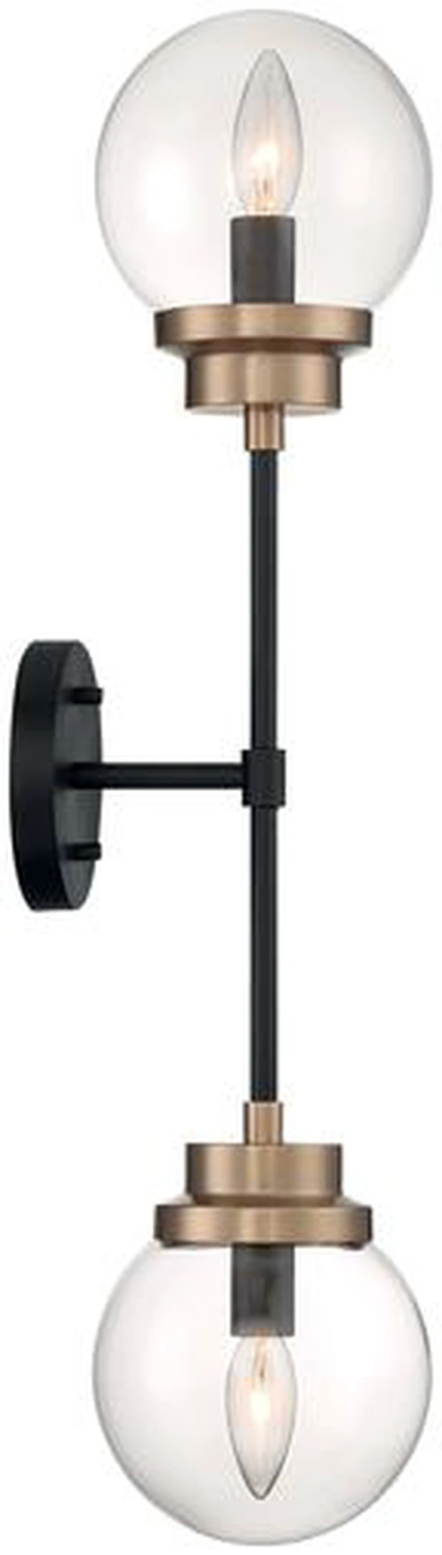 Alt view image 4 of 4 - NUVO 60/7122 Fixture, Indr Sconce, 2-Lght, Incandescent, 60W, 120V, B10,