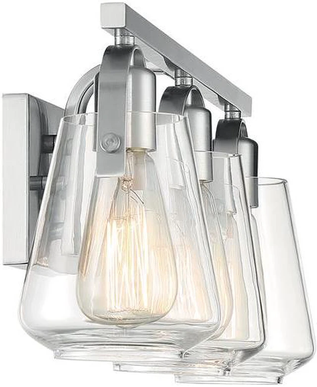 Alt view image 4 of 4 - NUVO 60/7113 Fixture, Vanity, 3-Light, Incandescent, 60W, 120V, A19, Medium