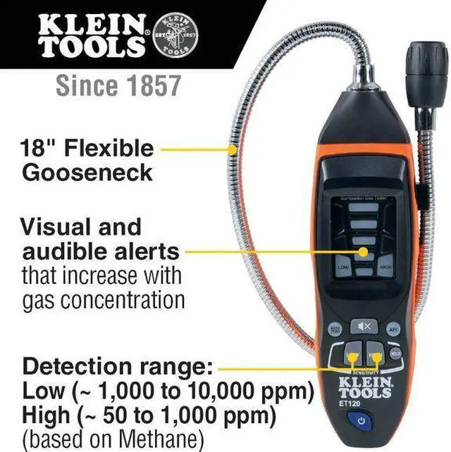 Alt view image 14 of 14 - KLEIN TOOLS COMBUSTABLE GAS LEAK DETECTOR