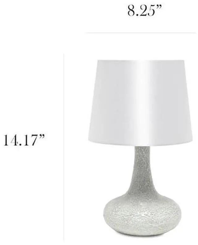 Alt view image 14 of 14 - Simple Designs Mosaic Tiled Glass Genie Table Lamp with Fabric Shade