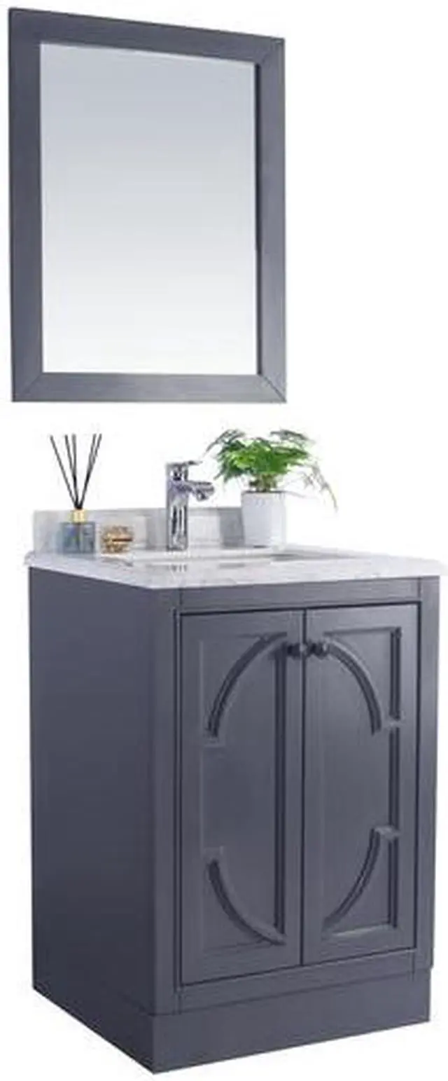 Alt view image 8 of 11 - Odyssey - 24 - Maple Grey Cabinet + Matte White VIVA Stone Solid Surface Countertop