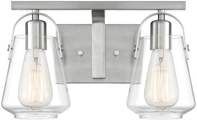 Alt view image 3 of 4 - NUVO 60/7112 Fixture, Vanity, 2-Light, Incandescent, 60W, 120V, A19, Medium