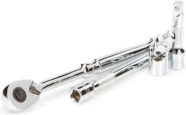 Alt view image 6 of 9 - TEKTON 3/8-Inch Drive 6-Point Socket & Ratchet Set, Inch/Metric, 5/16-Inch - 3/4-Inch, 8 mm - 19 mm, 47-Piece (Case) | SKT15301