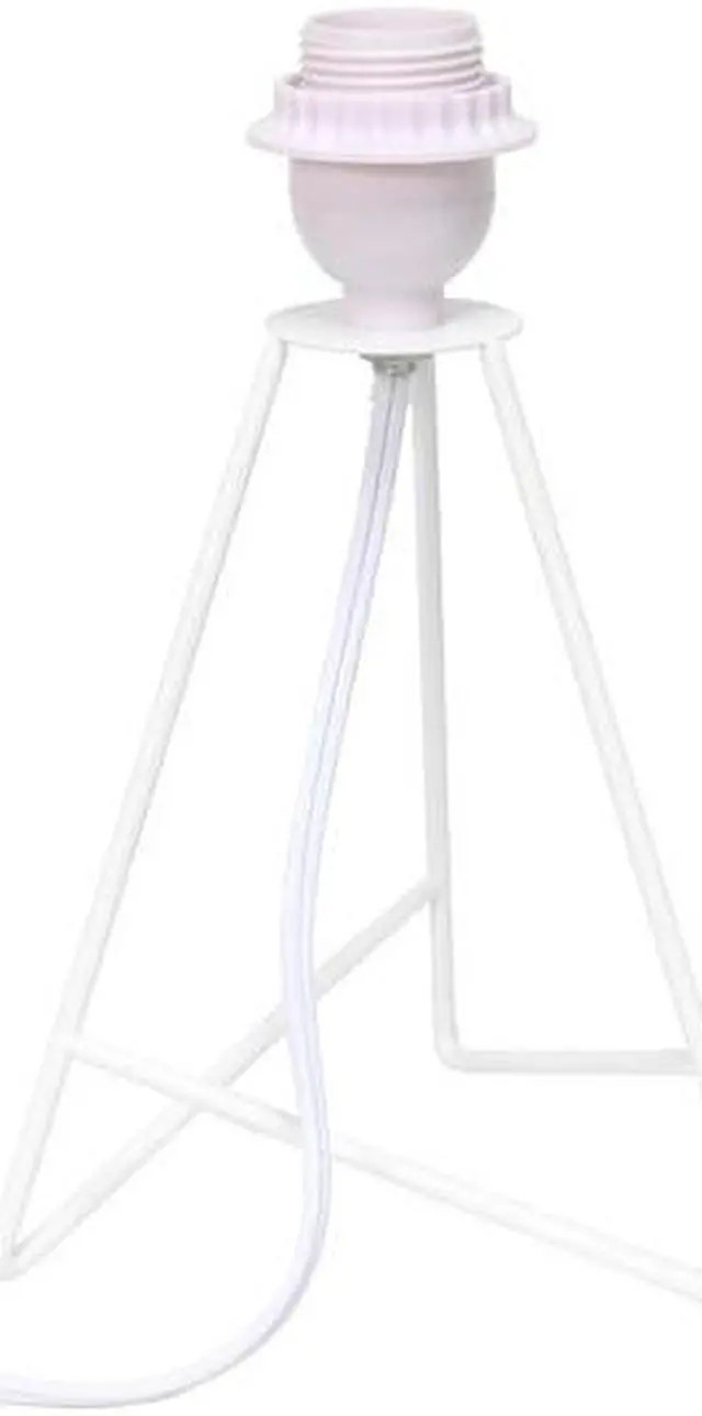 Alt view image 12 of 19 - Simple Designs Down to the Wire Table Lamp with Fabric Shade, White with White Shade