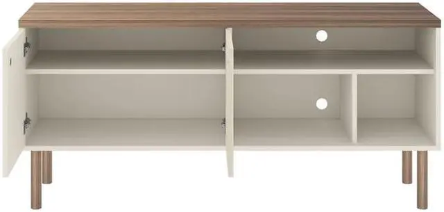 Alt view image 10 of 14 - Windsor 53.54 TV Stand in Off White and Nature