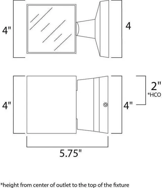 Alt view image 6 of 6 - Maxim 86107ABZ 4 x 4 in. Lightray LED 2-Light Wall Sconce, Architectural Bronze