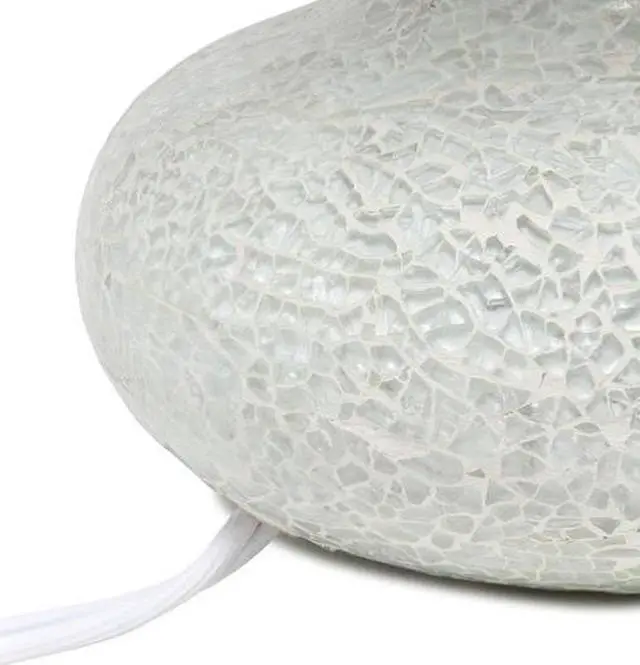 Alt view image 8 of 14 - Simple Designs Mosaic Tiled Glass Genie Table Lamp with Fabric Shade
