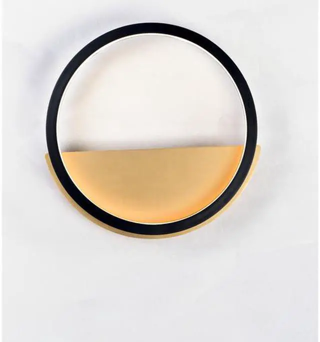 Alt view image 2 of 3 - ET2 E24320-BKGLD Hoopla 1-Light 11.75" Wide Black / Gold Wall Sconce