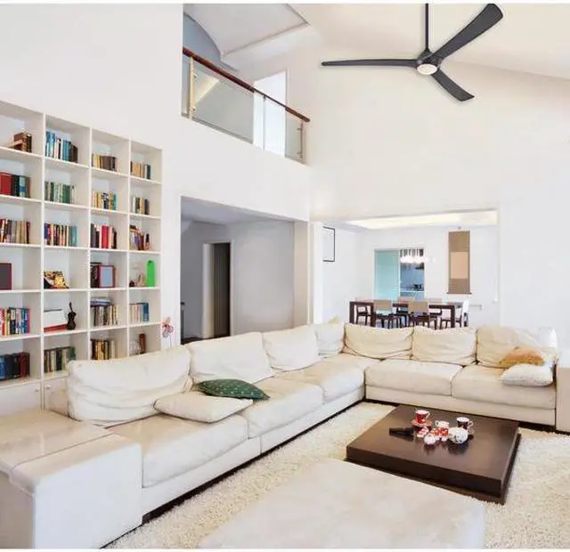 Alt view image 6 of 9 - westinghouse lighting 7204200 techno ii 72inch black indoor dc motor ceiling fan, dimmable led light kit with opal frosted glass,